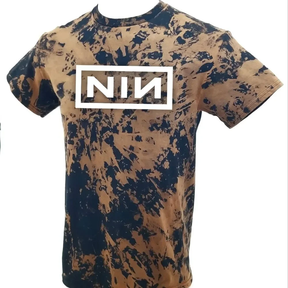 NINE INCH NAILS "NIN" Acid Washed, Distressed (Band Tee) Rock Tee Rap Tee Punk - Picture 3 of 5